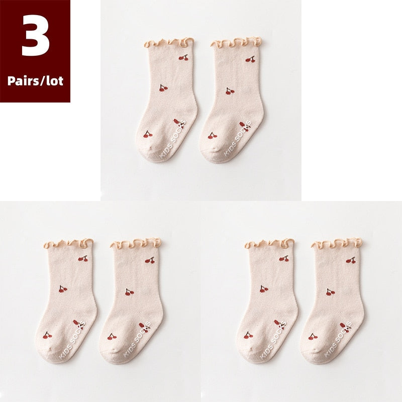 3 Pairs/lot Children's Socks Anti Slip