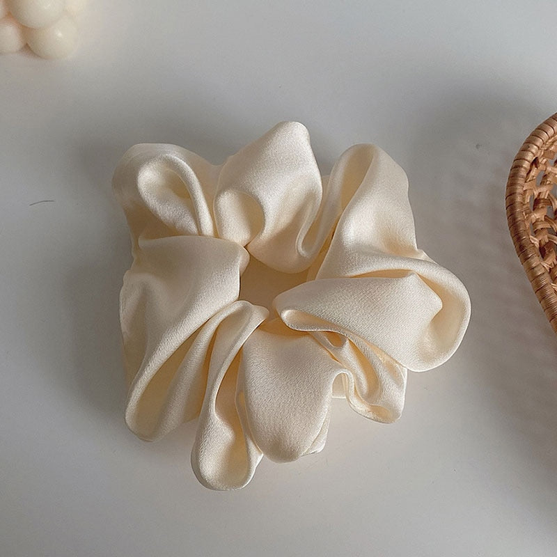 Women Silk Scrunchie Elastic Handmade Multicolor