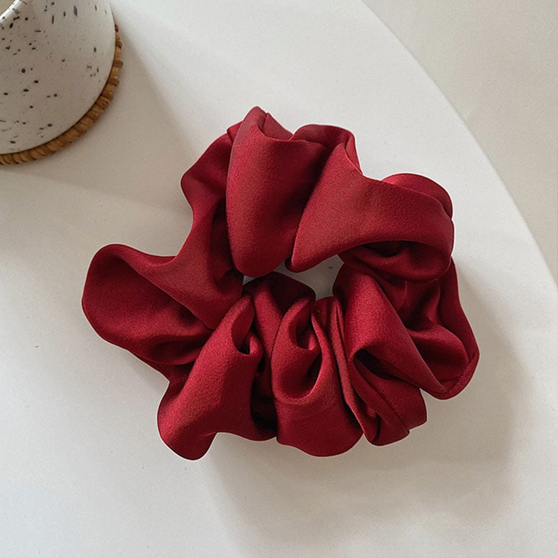 Women Silk Scrunchie Elastic Handmade Multicolor