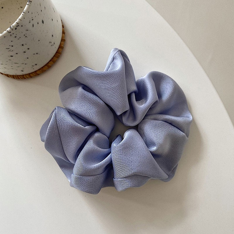 Women Silk Scrunchie Elastic Handmade Multicolor