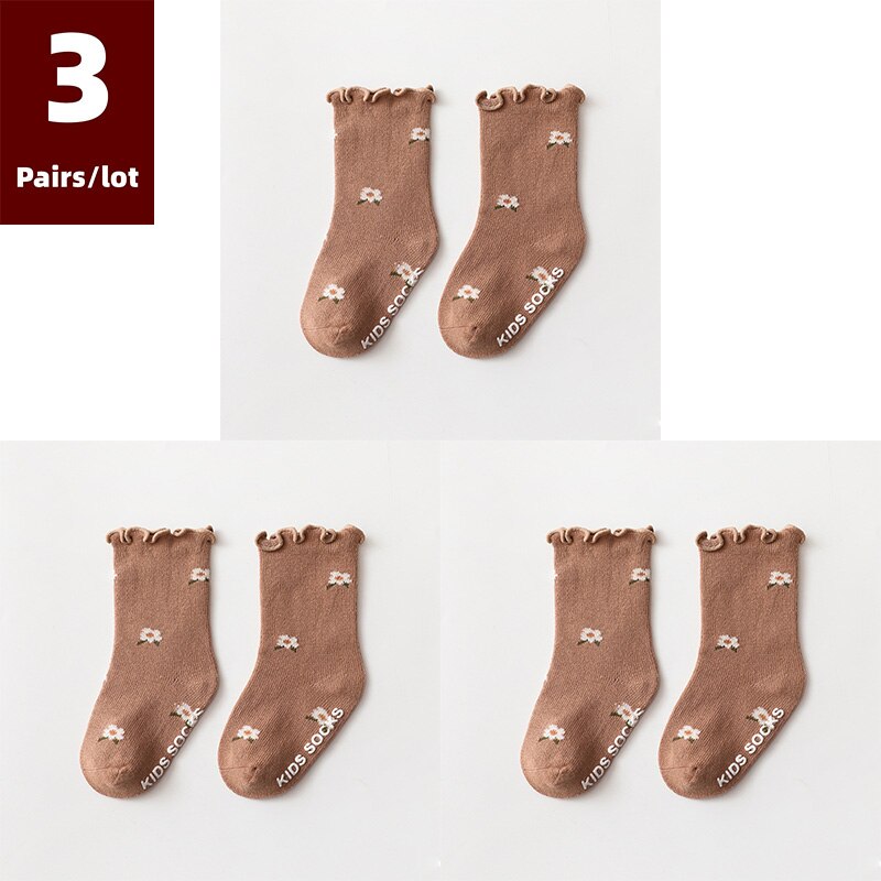 3 Pairs/lot Children's Socks Anti Slip