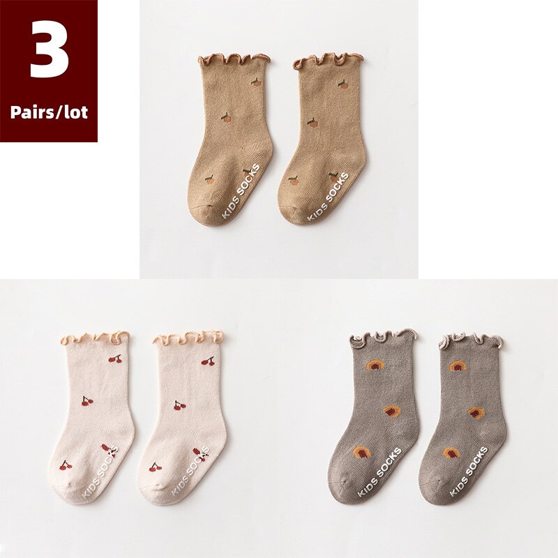 3 Pairs/lot Children's Socks Anti Slip