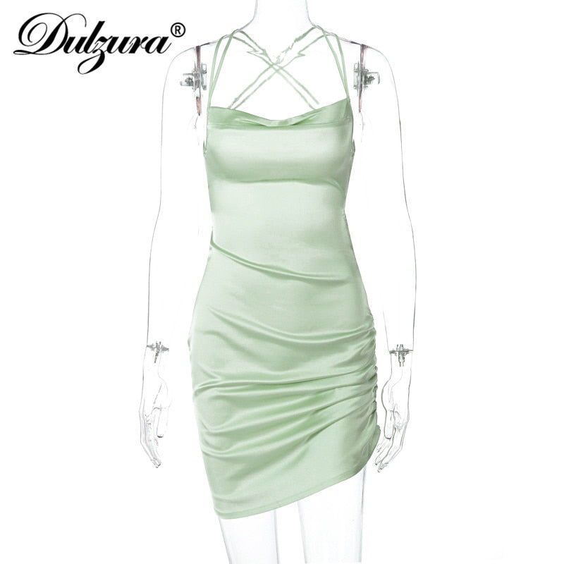 Satin Women Mini Dress