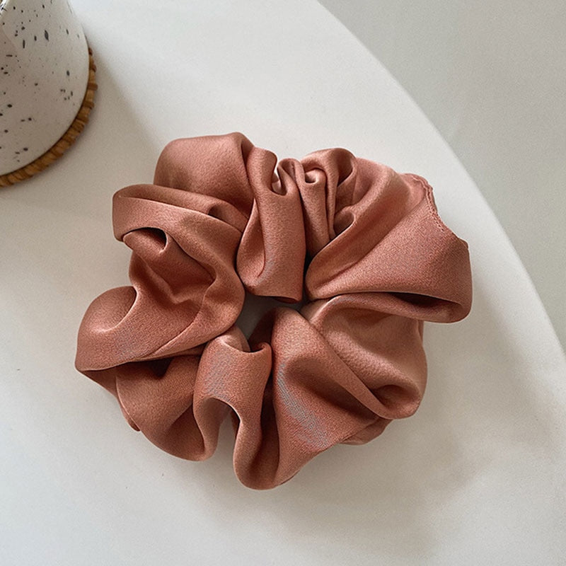 Women Silk Scrunchie Elastic Handmade Multicolor