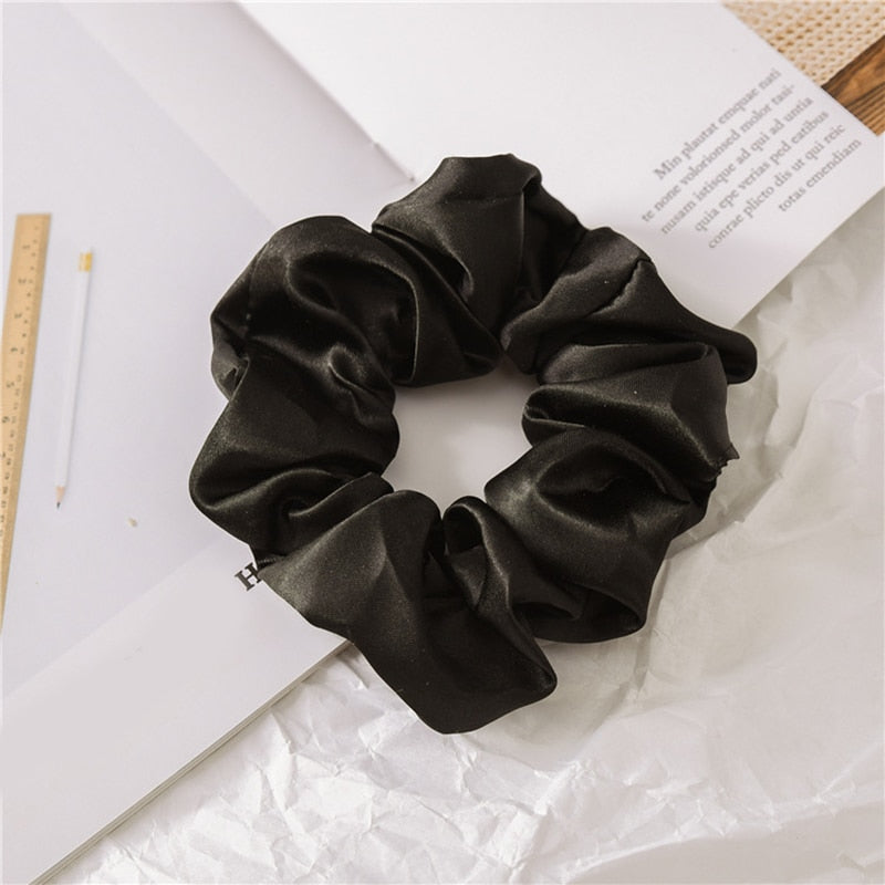 Women Silk Scrunchie Elastic Multicolor Hair Band