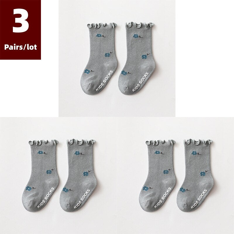 3 Pairs/lot Children's Socks Anti Slip