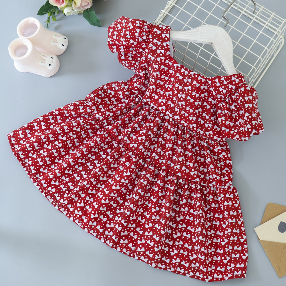 Summer Toddler Dresses Baby Girl Clothes Cute Flowers Print