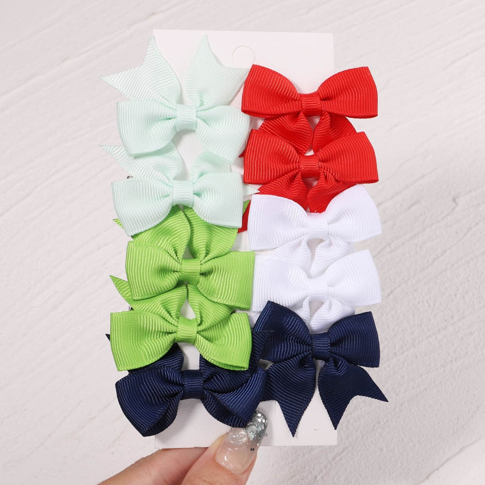 10Pcs/Set New Cute Solid Hair Clips