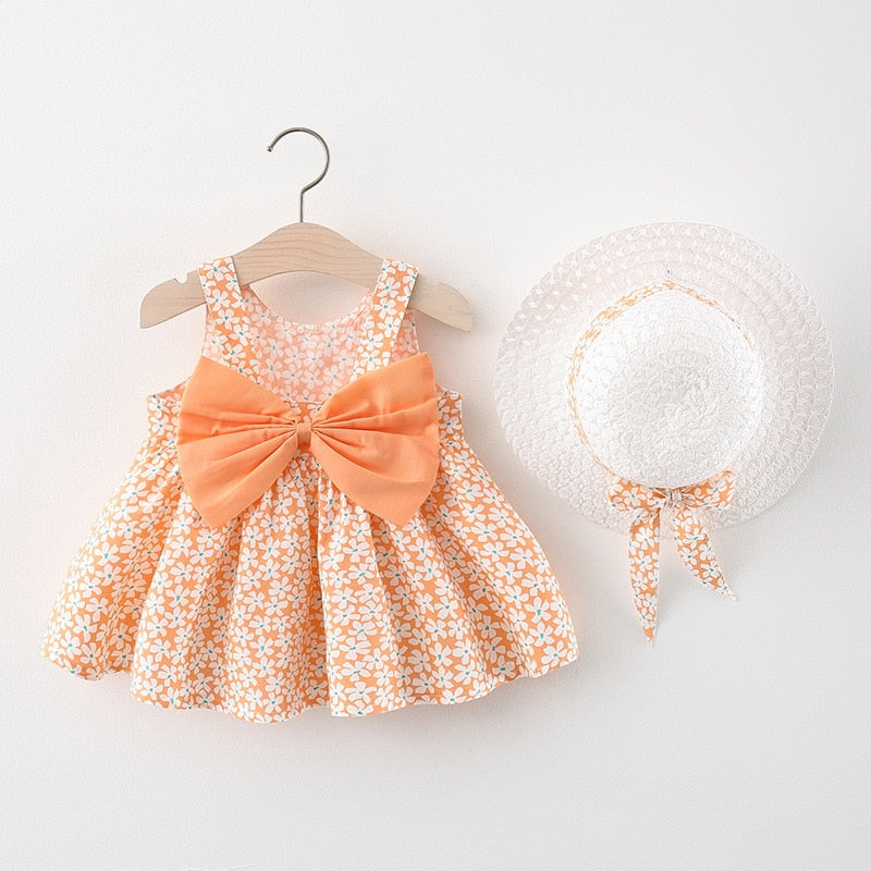 2pcs Summer Baby Girls Beach Princess Dress