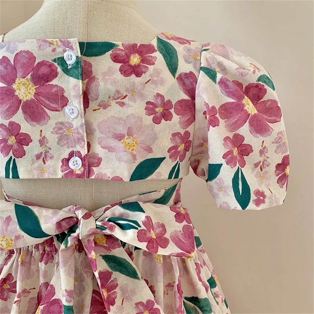 Floral Dress Fashion Dress Birthday Party Princess Dress