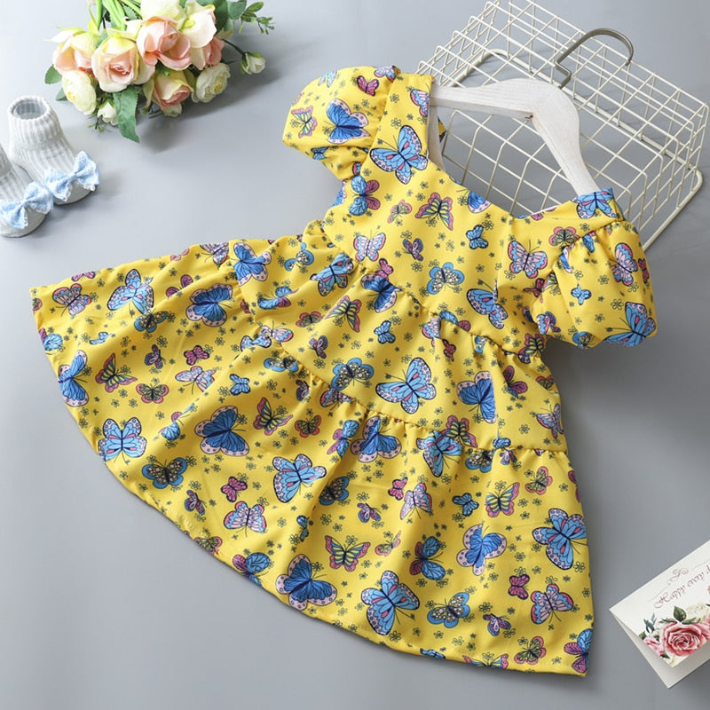 Summer Toddler Dresses Baby Girl Clothes Cute Flowers Print