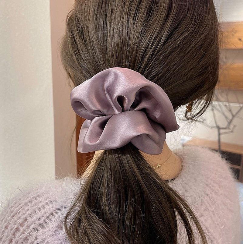 Newest Korean Woman Silk Elastics Hair Band