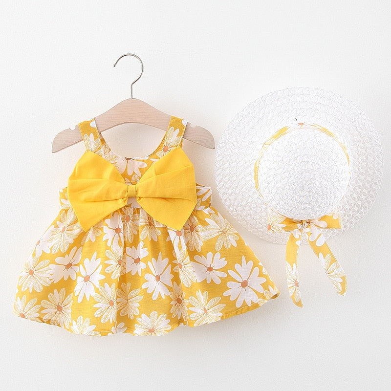 2pcs Summer Baby Girls Beach Princess Dress