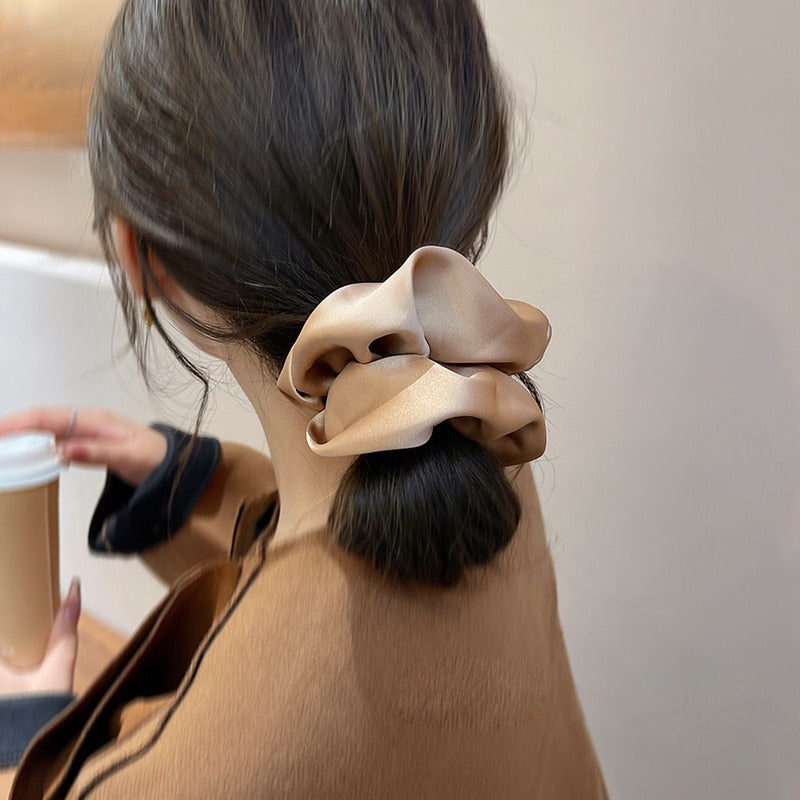 Newest Korean Woman Silk Elastics Hair Band
