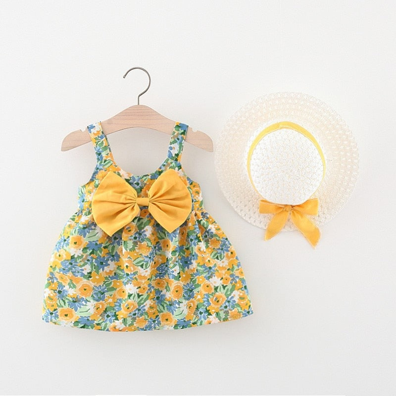 2pcs Summer Baby Girls Beach Princess Dress
