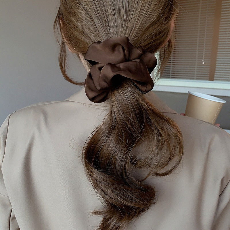 Newest Korean Woman Silk Elastics Hair Band