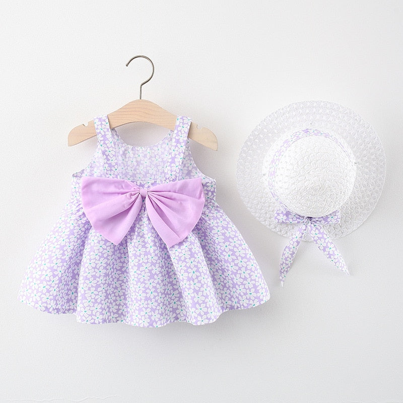 2pcs Summer Baby Girls Beach Princess Dress