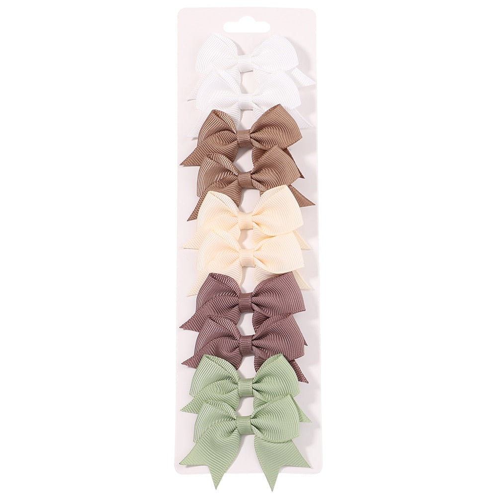 10Pcs/Set New Cute Solid Hair Clips