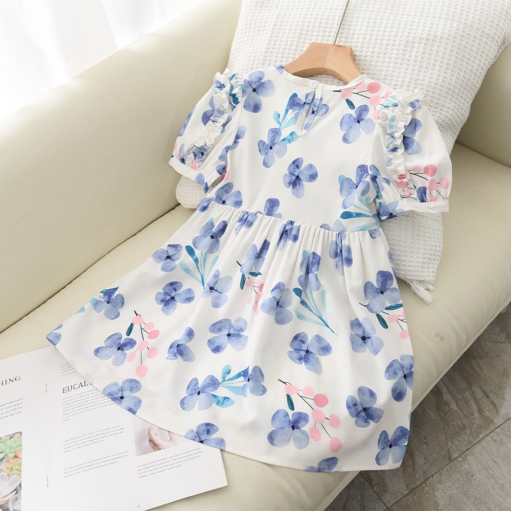 Girls Bubble Sleeve Princess Dress