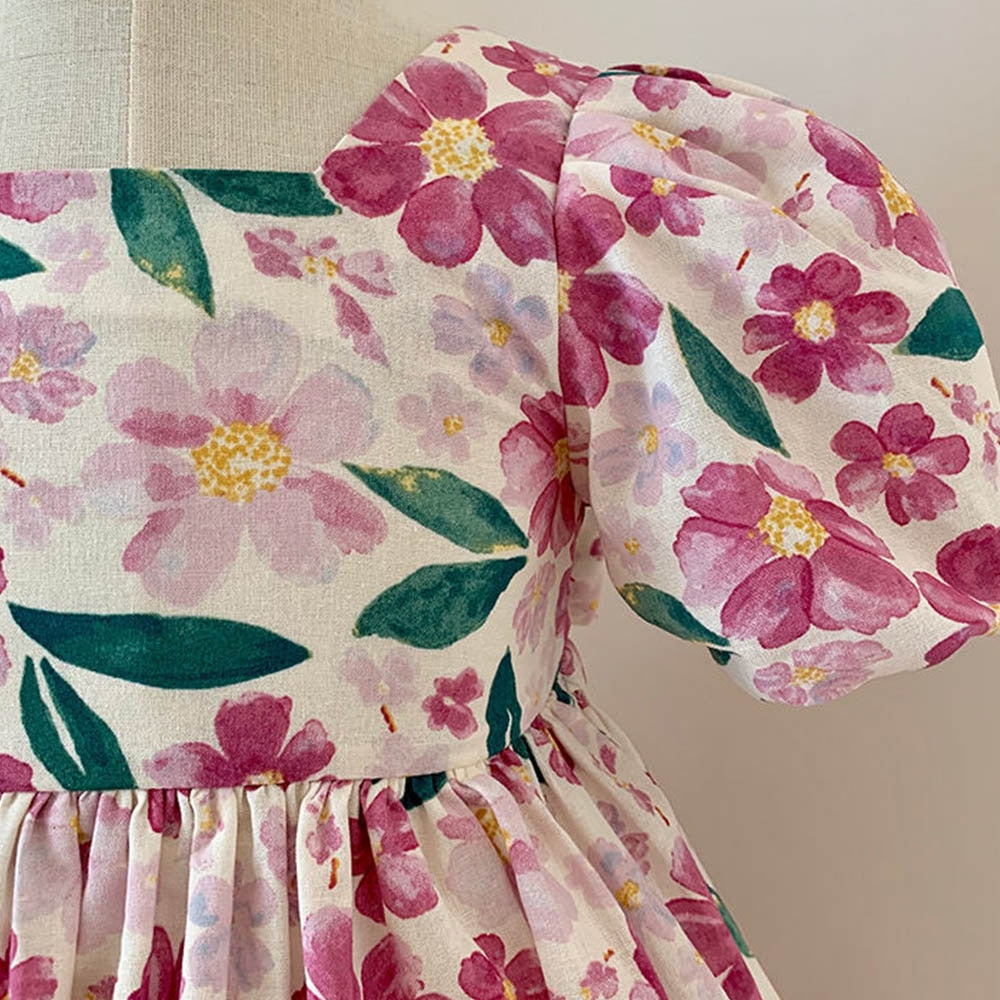 Floral Dress Fashion Dress Birthday Party Princess Dress