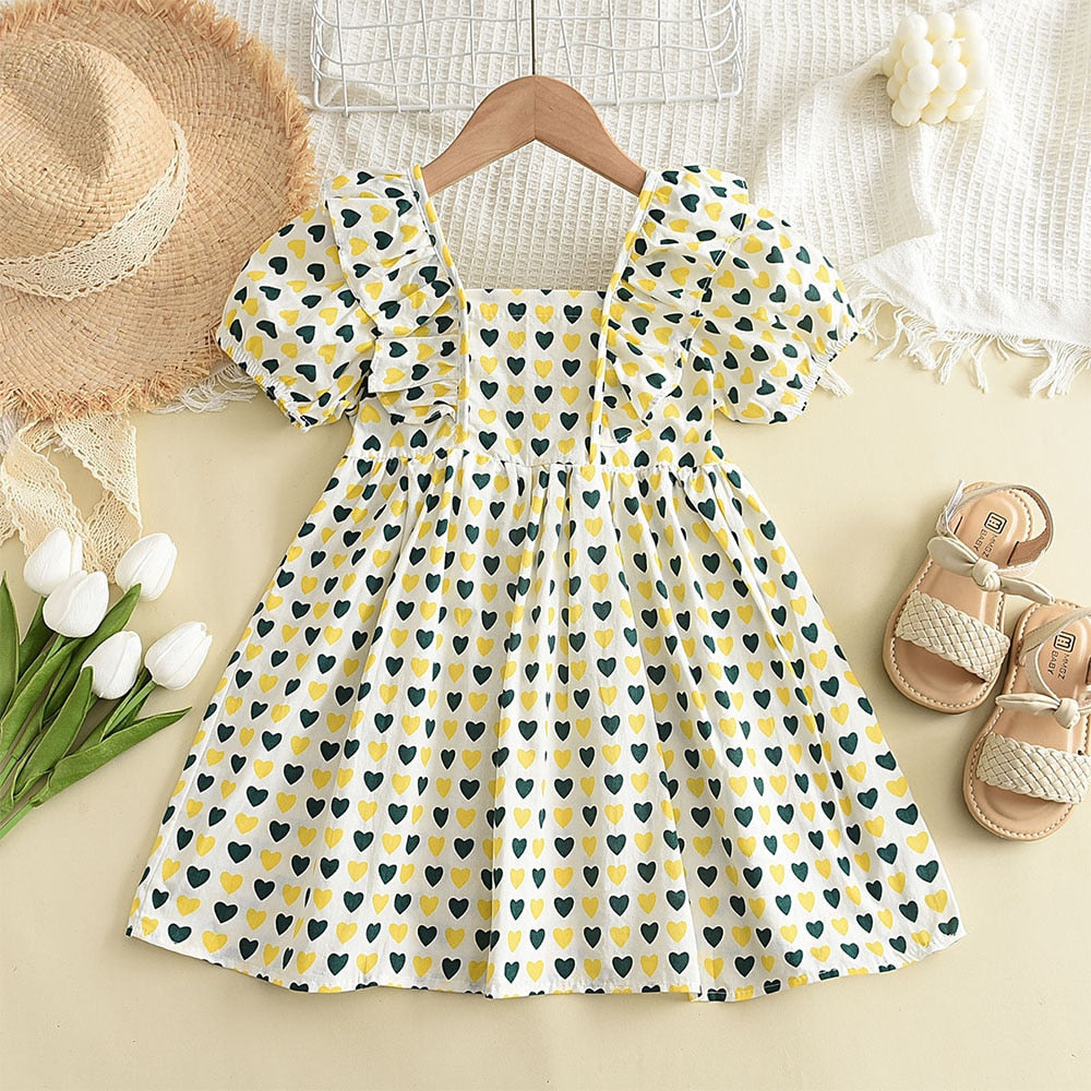 Girls Bubble Sleeve Princess Dress