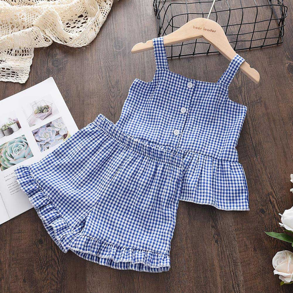 Summer Kids Clothes Floral Set