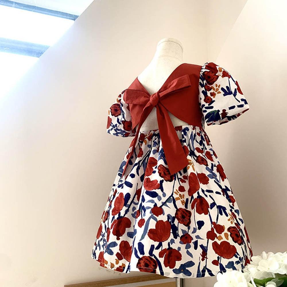 Floral Dress Fashion Dress Birthday Party Princess Dress