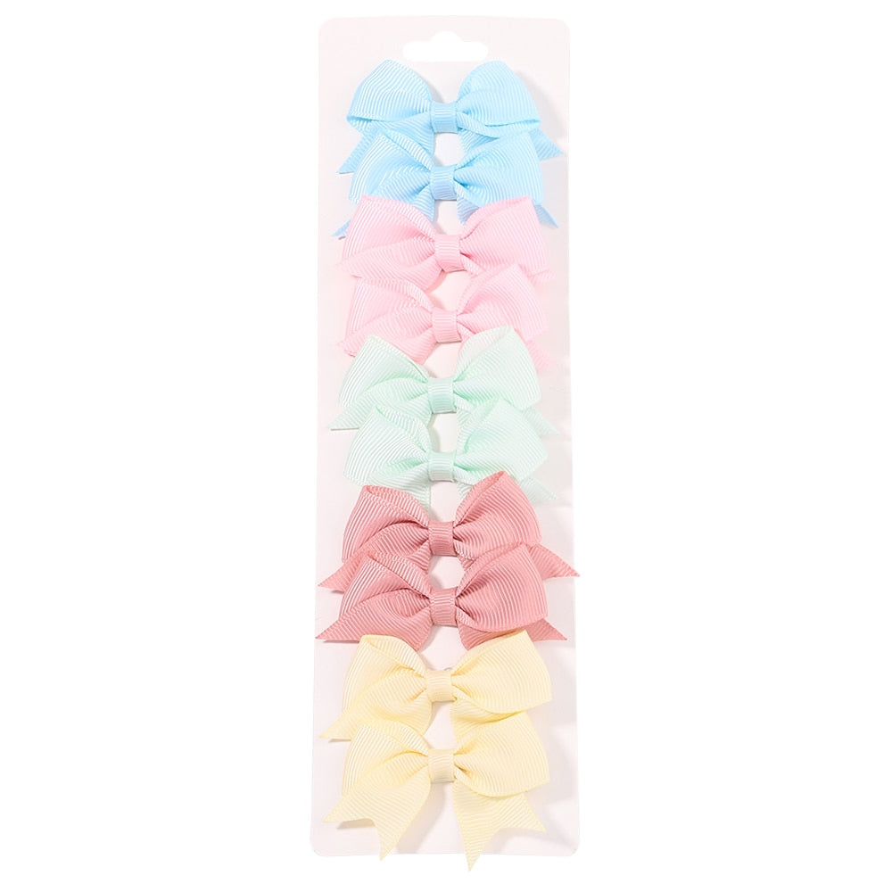 10Pcs/Set New Cute Solid Hair Clips