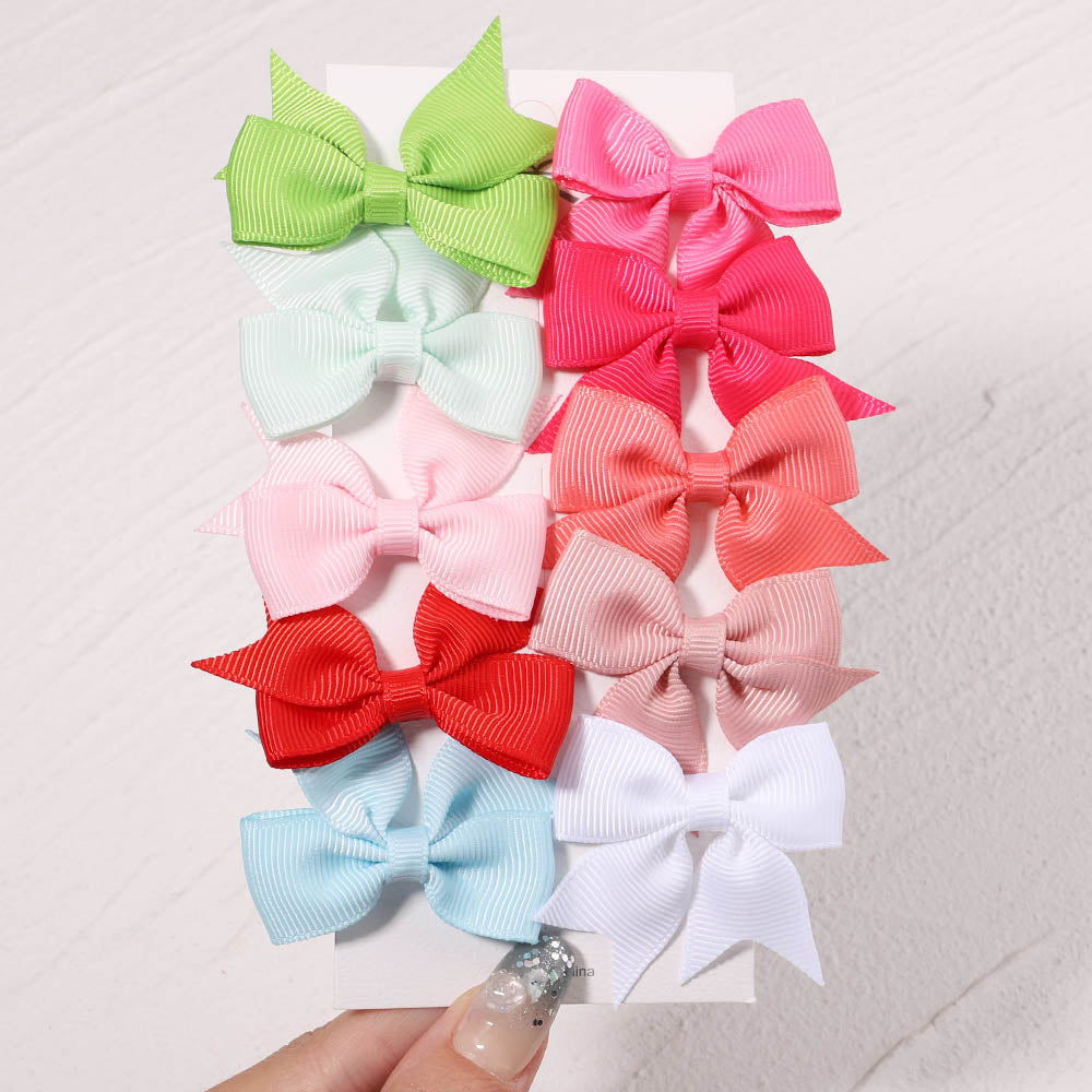 10Pcs/Set New Cute Solid Hair Clips