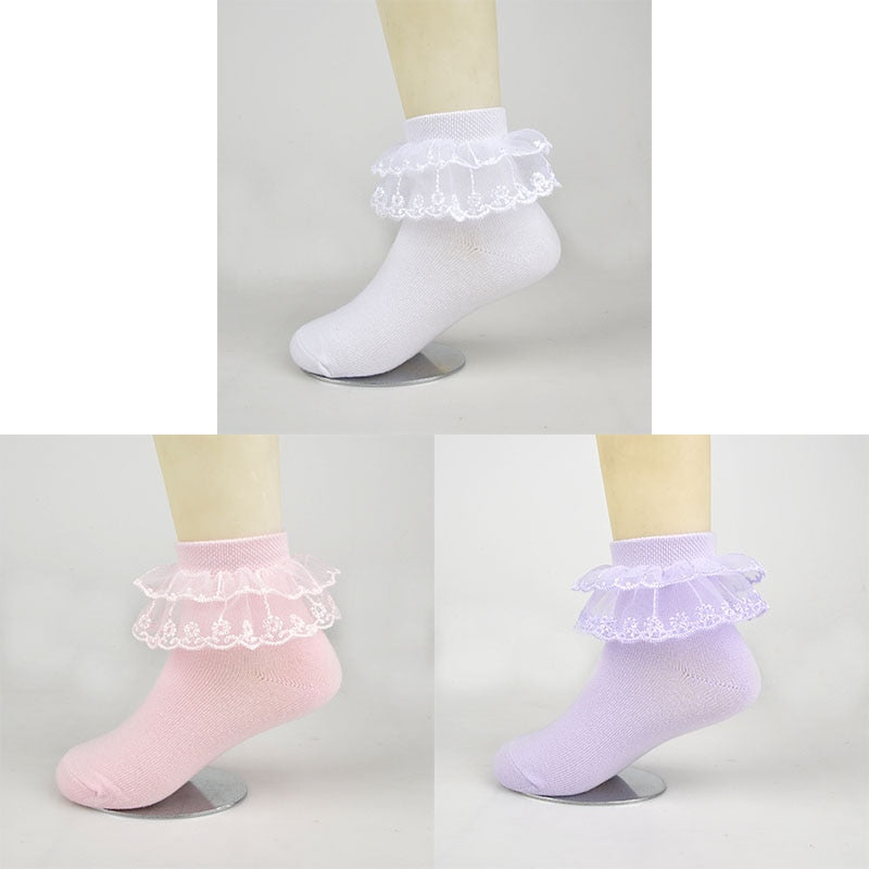 3 Pairs Cotton  Breathable Socks Children