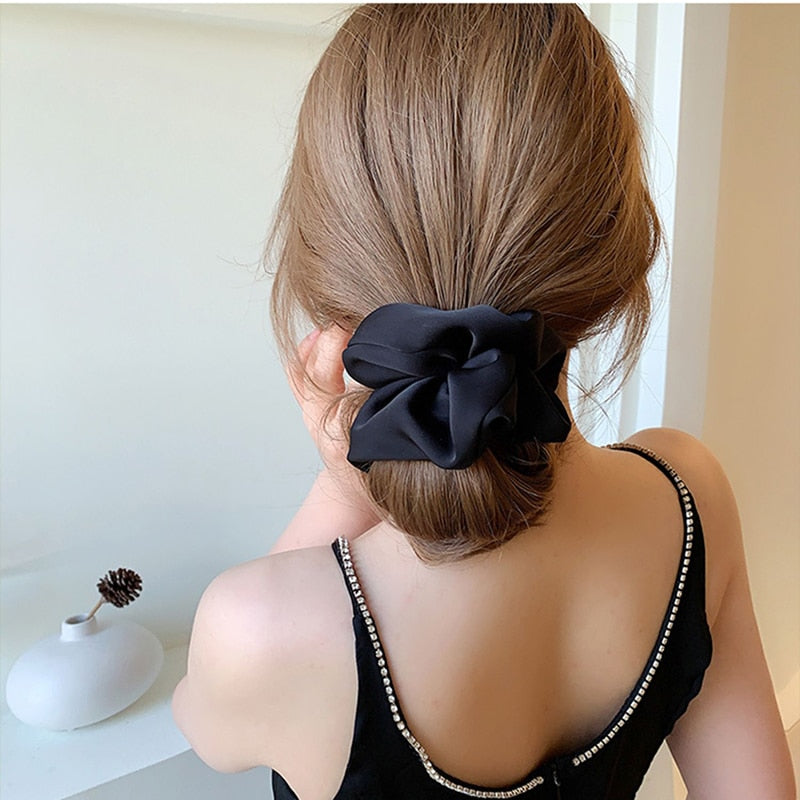 Newest Korean Woman Silk Elastics Hair Band