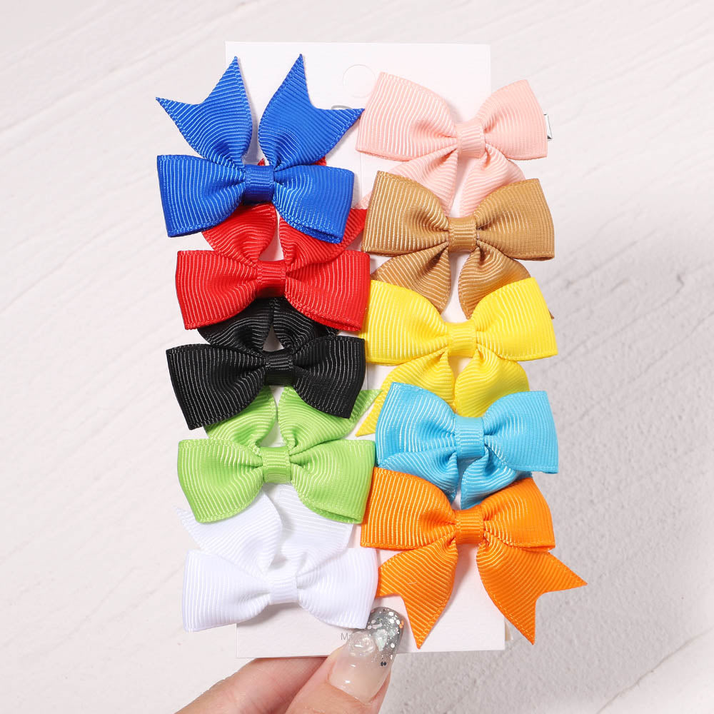 10Pcs/Set New Cute Solid Hair Clips