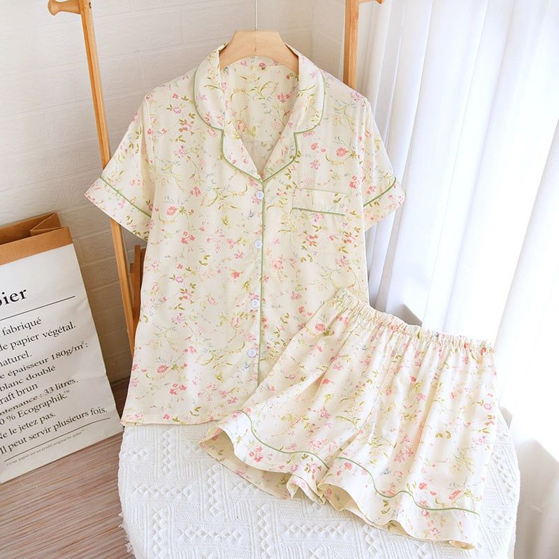 New women's pajamas floral print