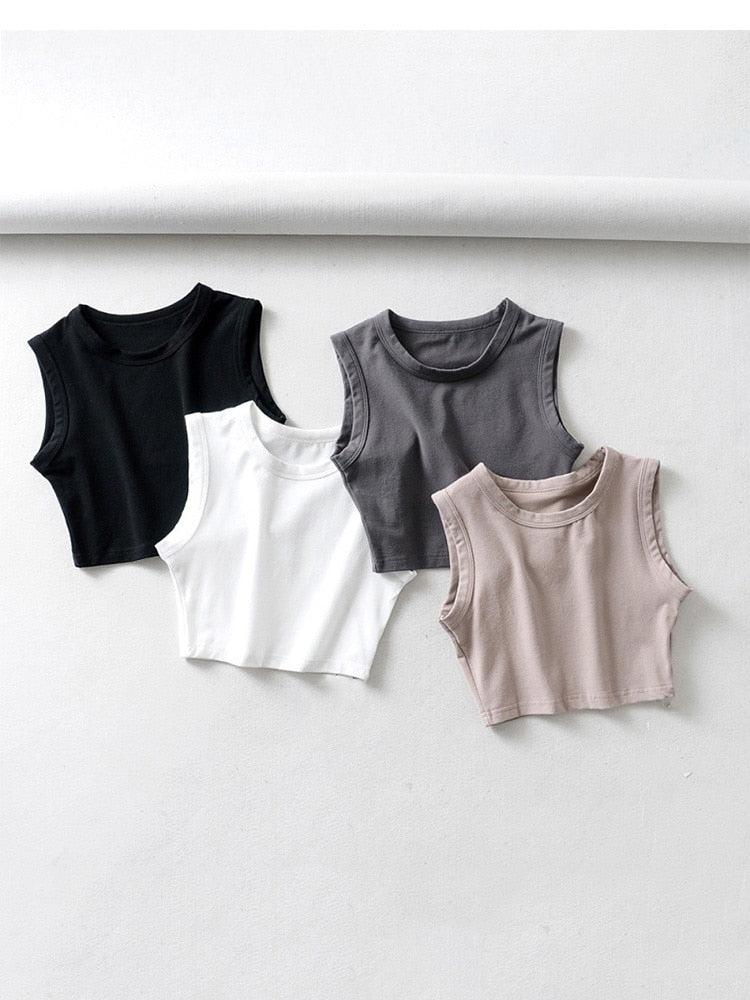 Summer vintage white crop tops