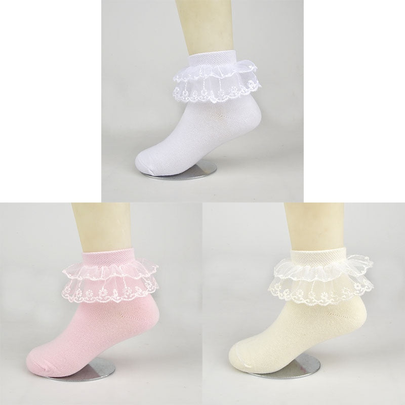3 Pairs Cotton  Breathable Socks Children