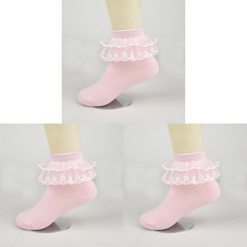 3 Pairs Cotton  Breathable Socks Children