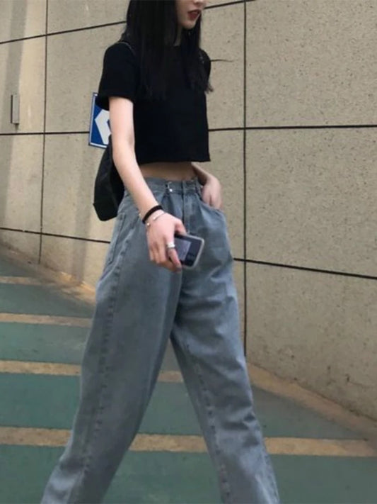 T-shirt Women Cropped Solid Minimalist