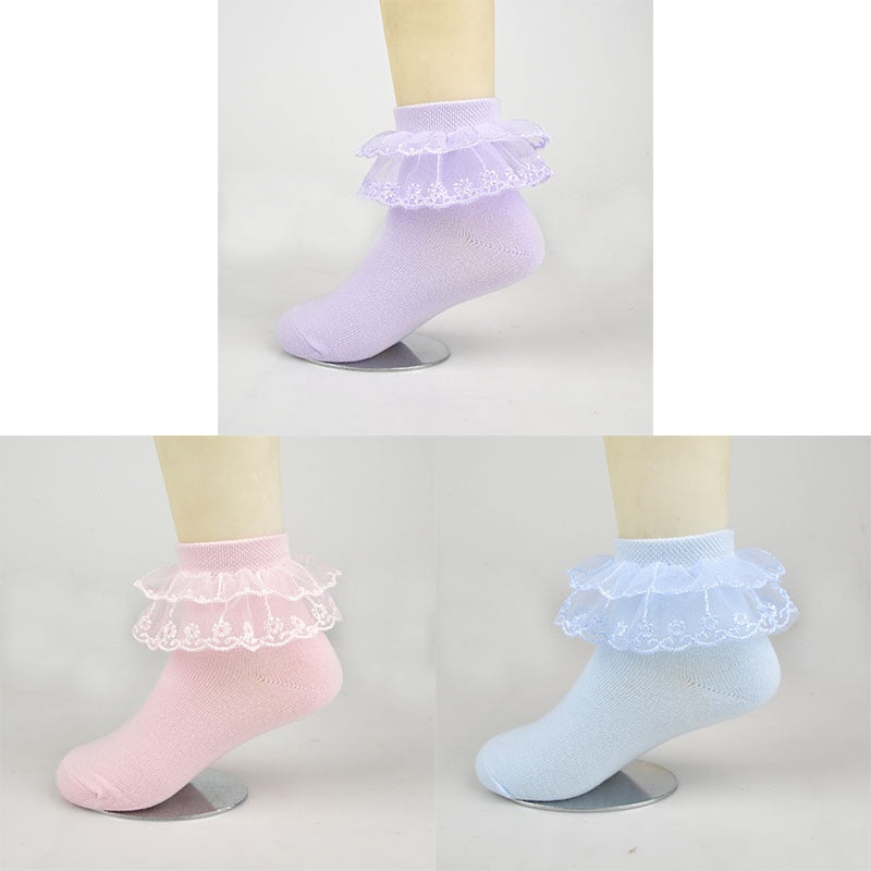 3 Pairs Cotton  Breathable Socks Children