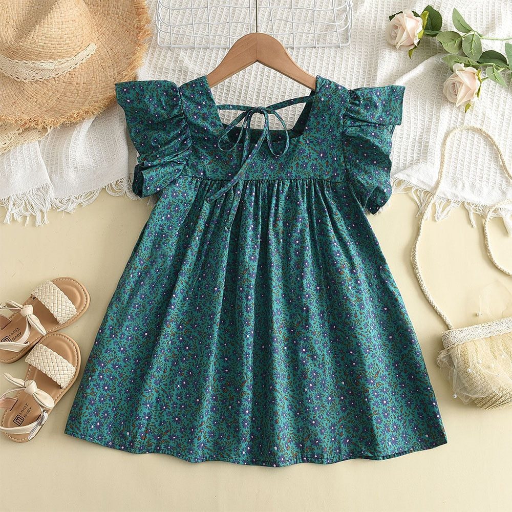 Girls Bubble Sleeve Princess Dress