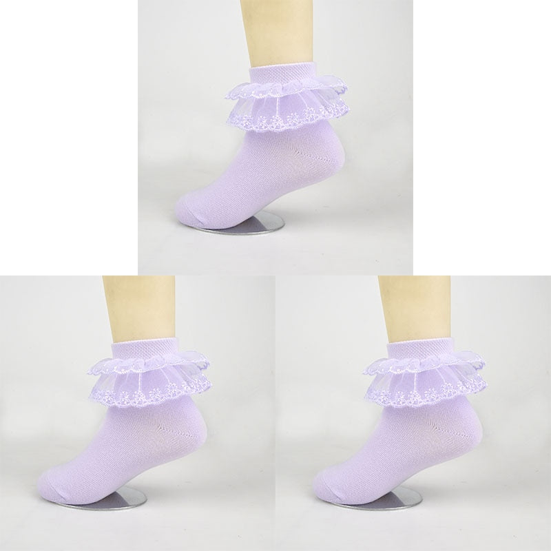 3 Pairs Cotton  Breathable Socks Children