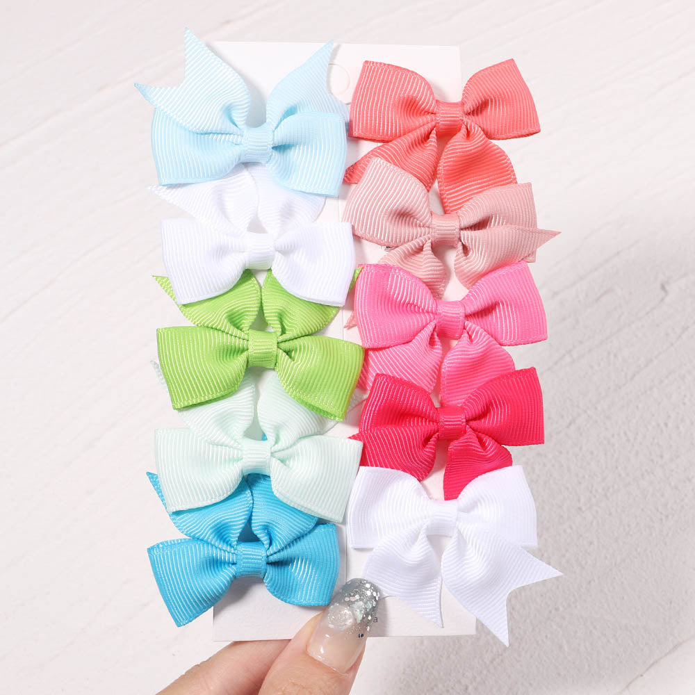 10Pcs/Set New Cute Solid Hair Clips