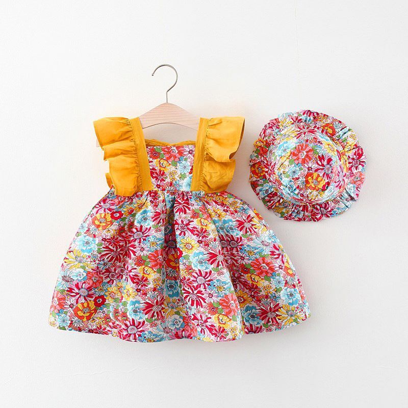 2pcs Summer Baby Girls Beach Princess Dress