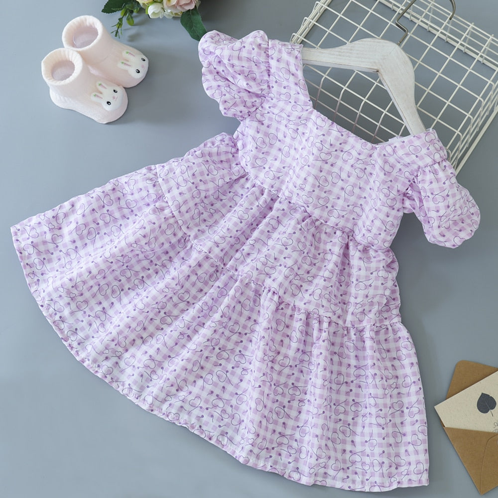 Summer Toddler Dresses Baby Girl Clothes Cute Flowers Print