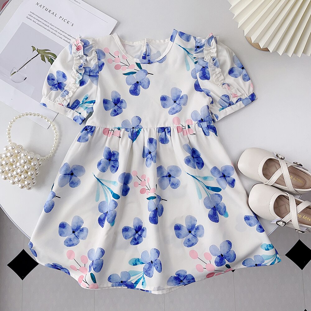 Floral Dress Fashion Dress Birthday Party Princess Dress