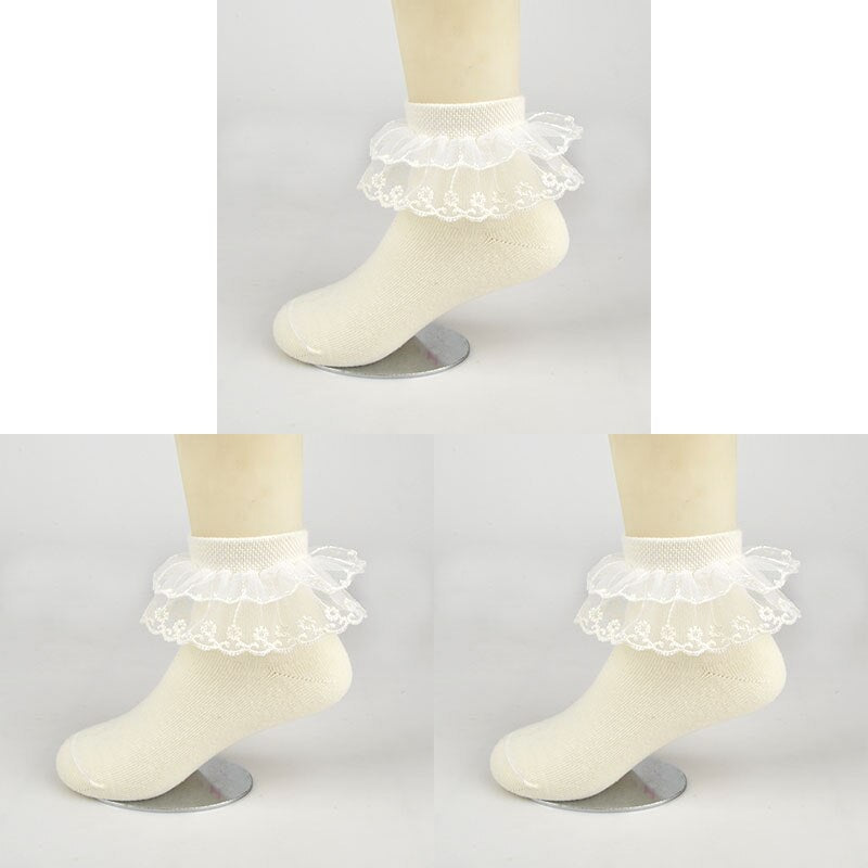 3 Pairs Cotton  Breathable Socks Children