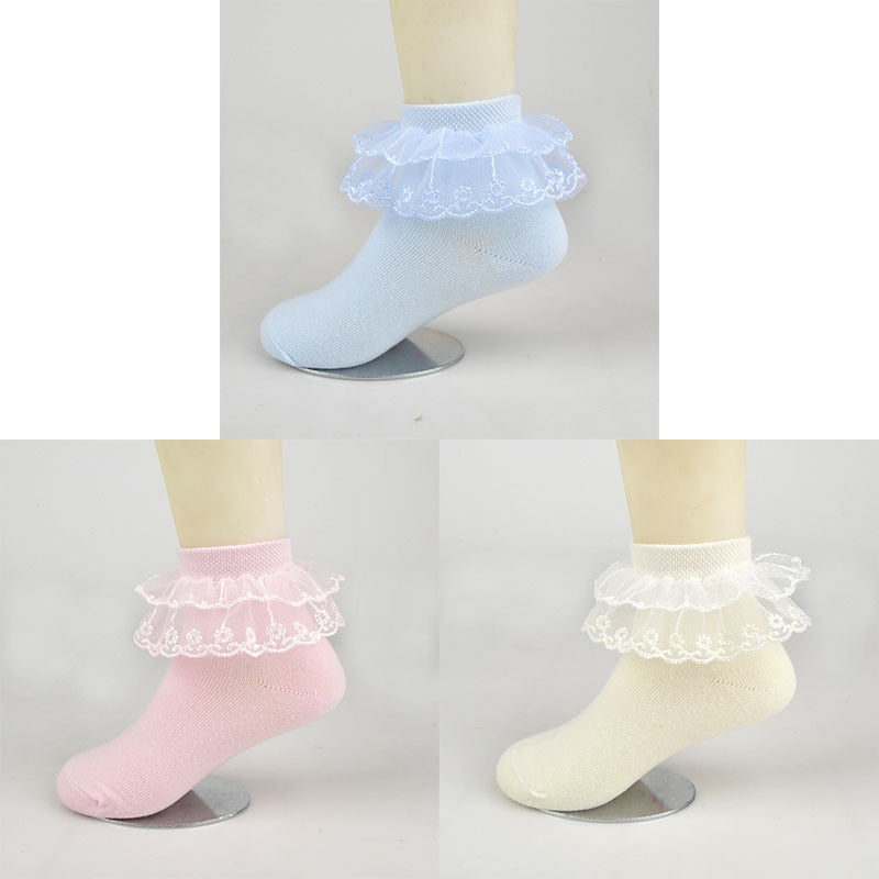 3 Pairs Cotton  Breathable Socks Children