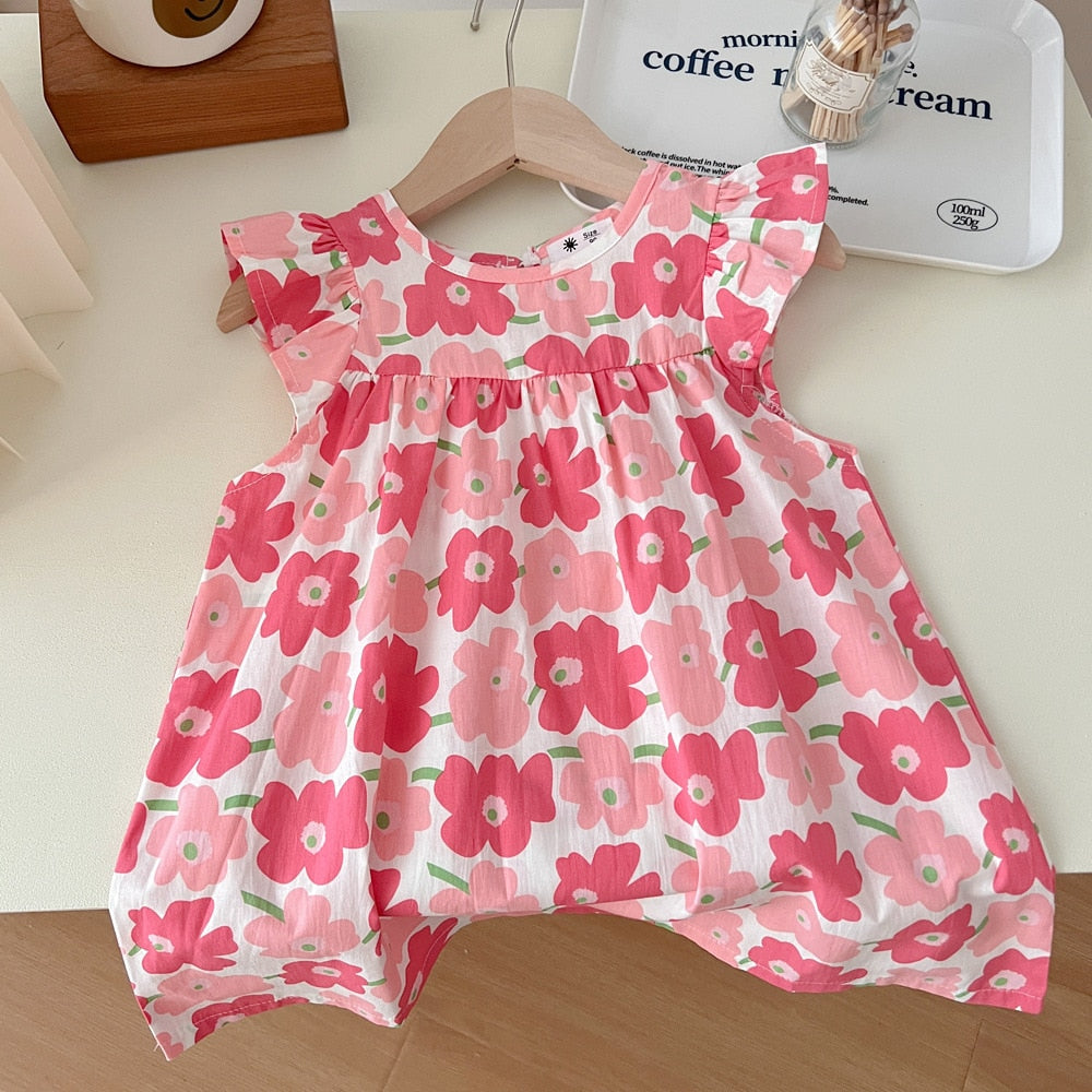 Girls Bubble Sleeve Princess Dress