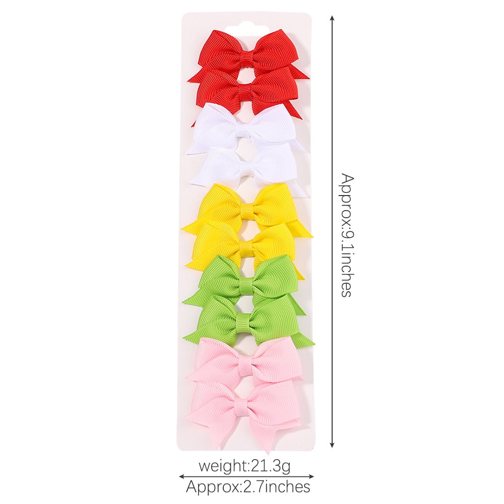 10Pcs/Set New Cute Solid Hair Clips