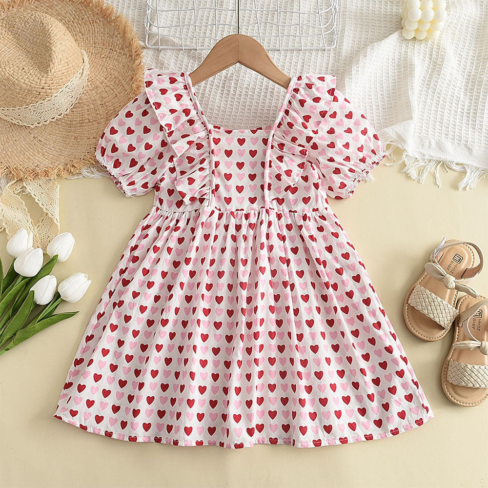 Girls Bubble Sleeve Princess Dress