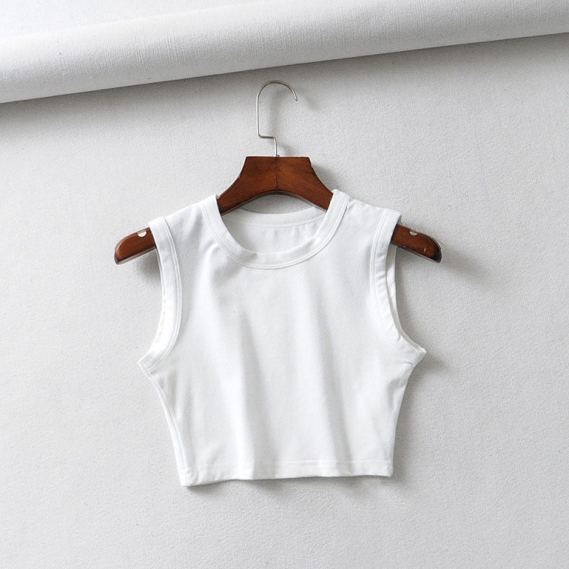 Summer vintage white crop tops